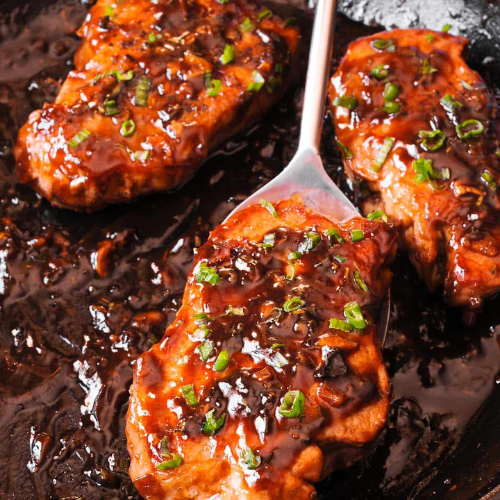 Honey Balsamic Glazed Pork Chops